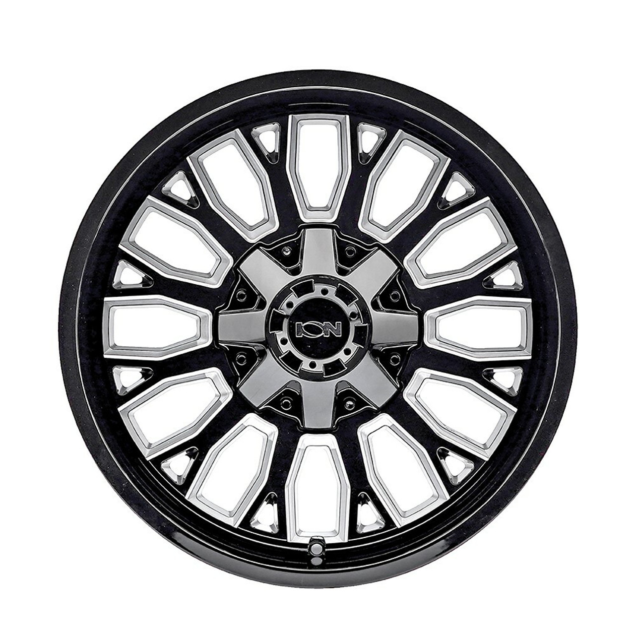 Set 4 20" Ion 152 Gloss Black Milled 20x9 Wheels 6x5.5 6x135 Truck Suv Rims 0mm