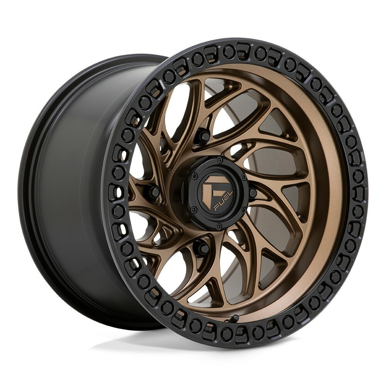 Fuel UTV D777 Runner UTV 15x10 4x156 Bronze With Black Ring Wheel 15" 0mm Rim