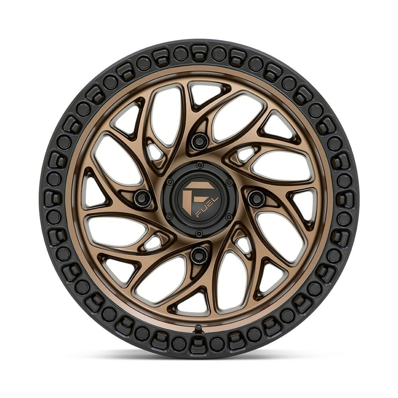 Fuel UTV D777 Runner UTV 15x10 4x156 Bronze With Black Ring Wheel 15" 0mm Rim