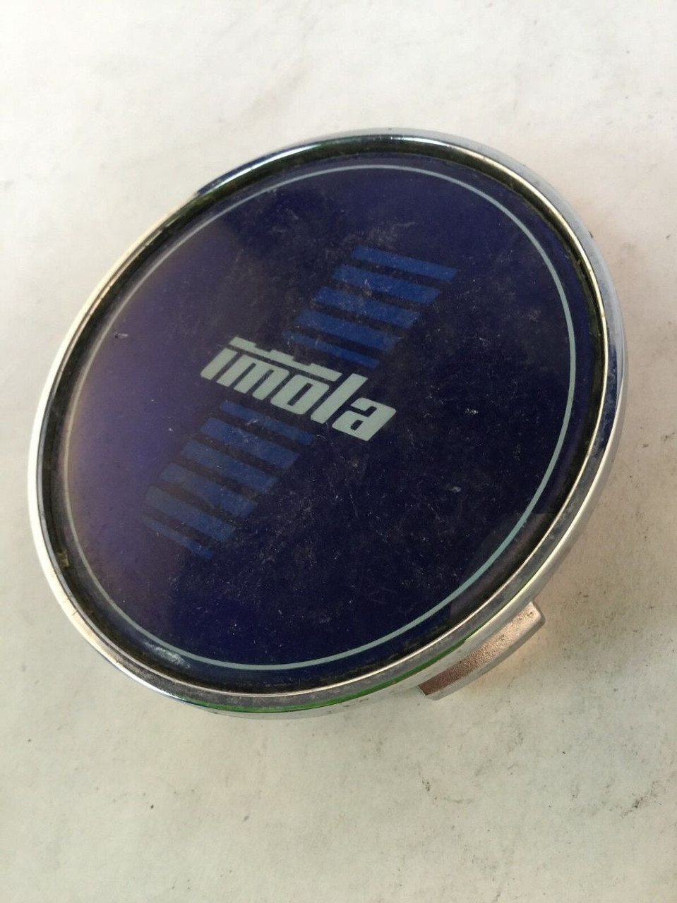 Imola Aftermarket Custom Chrome Wheel Hub Blue Center Cap 2-7/8" IM294100011 IM1 Imola Aftermarket Custom Chrome Wheel Hub Blue Center Cap 2-7/8" IM294100011 IM1
