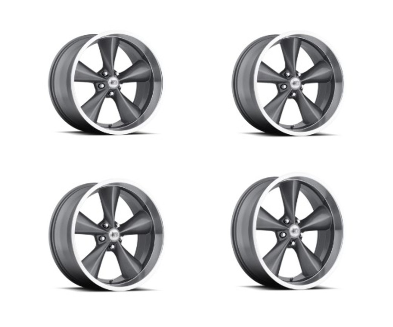 Set 4 17" Boyd Coddington BC1GM Junkyard Dog 17x7 Wheels 5x4.75 00mm Rims