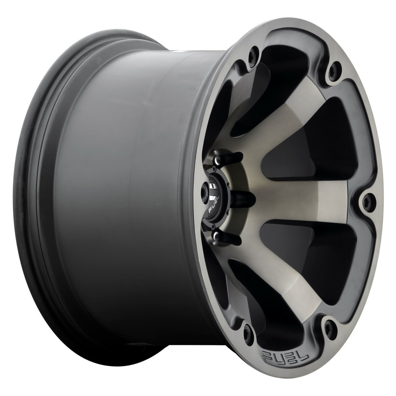 17" Fuel 1PC D564 Beast 17x9 6x5.5 Matte Black Double Dark Tint Wheel 1mm Rim