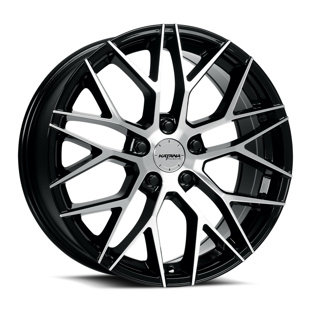Set 4 20" Katana Wheels KR01 Glossy Black Machined 20x8.5 Wheel 5x4.5 40mm Rim