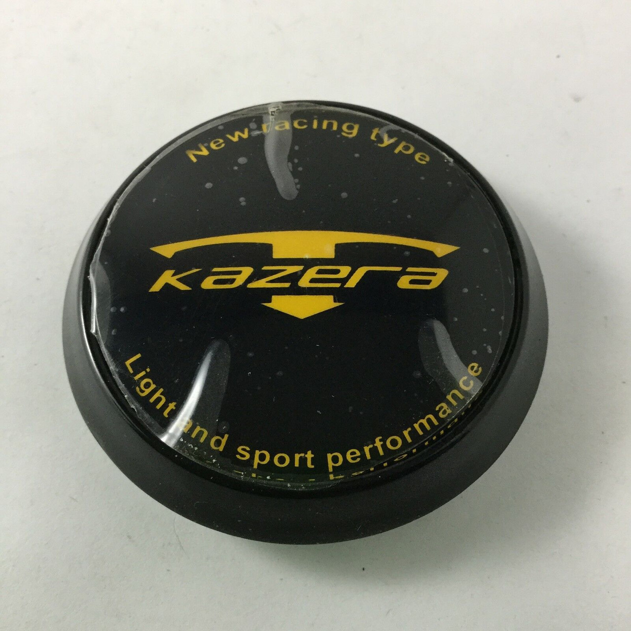 Kazera Snap In Wheel Center Hub Cap Black/Yellow 64mm 2.5" Diameter KA5