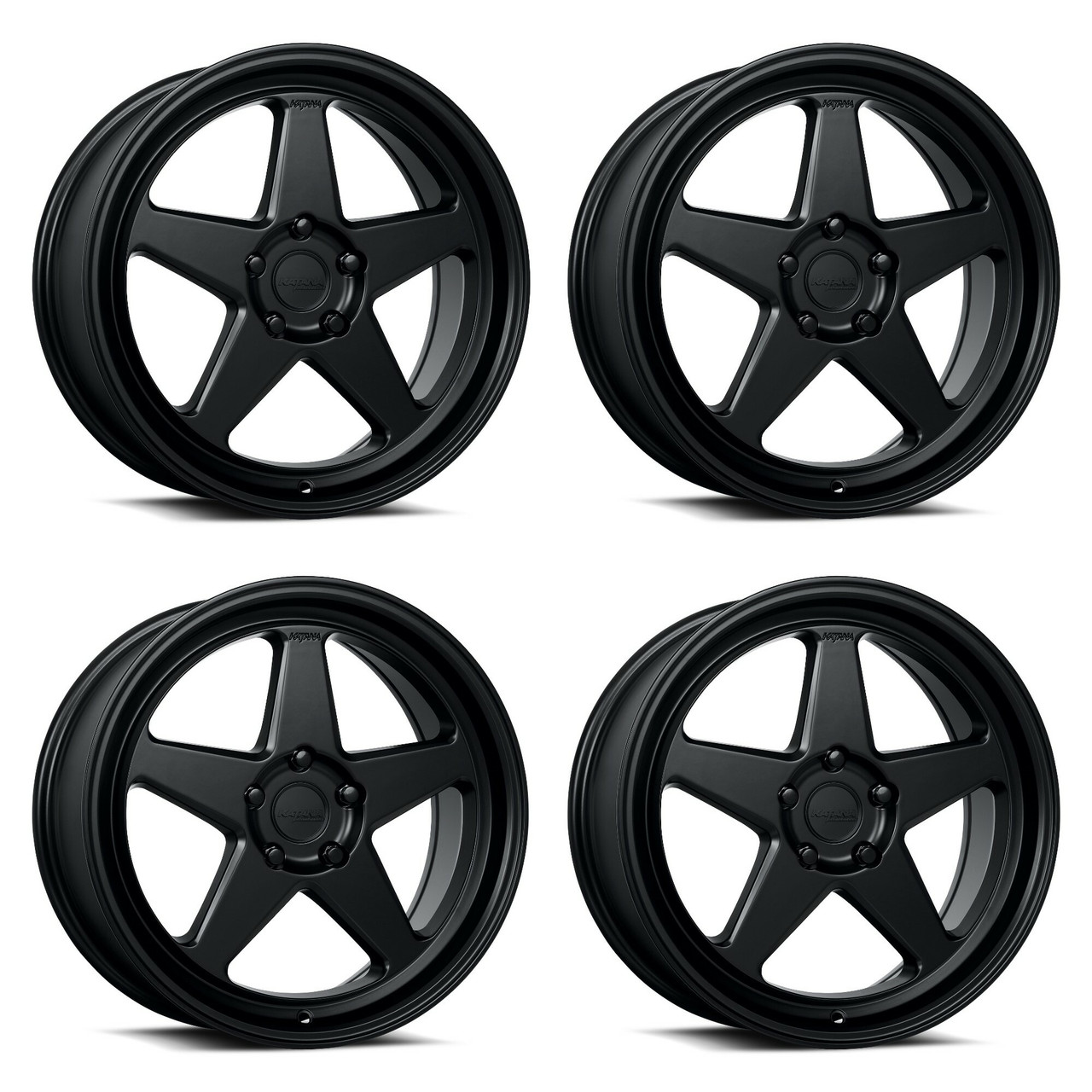 Set 4 20" Katana Wheels KR03 20x8.5 5x4.5 40mm Matte Black Racing Rims