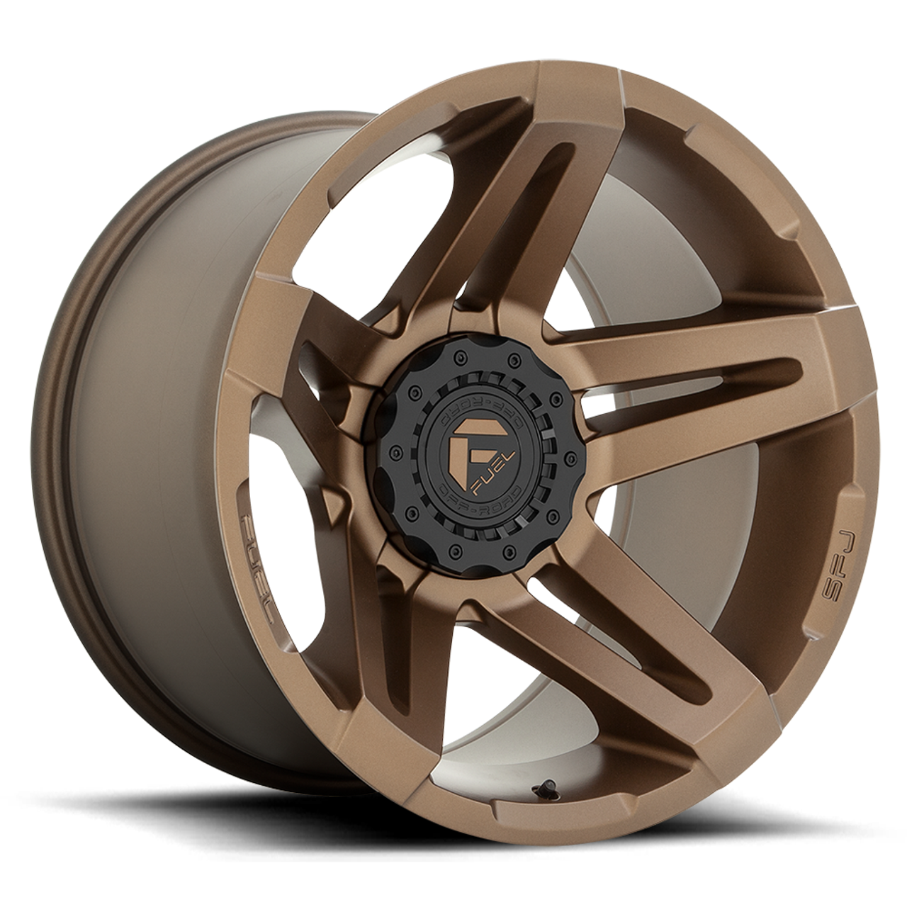 Fuel 1PC D765 SFJ 22x14 5x5 5x5.5 Matte Bronze Wheel 22" -75mm Lifted Rim