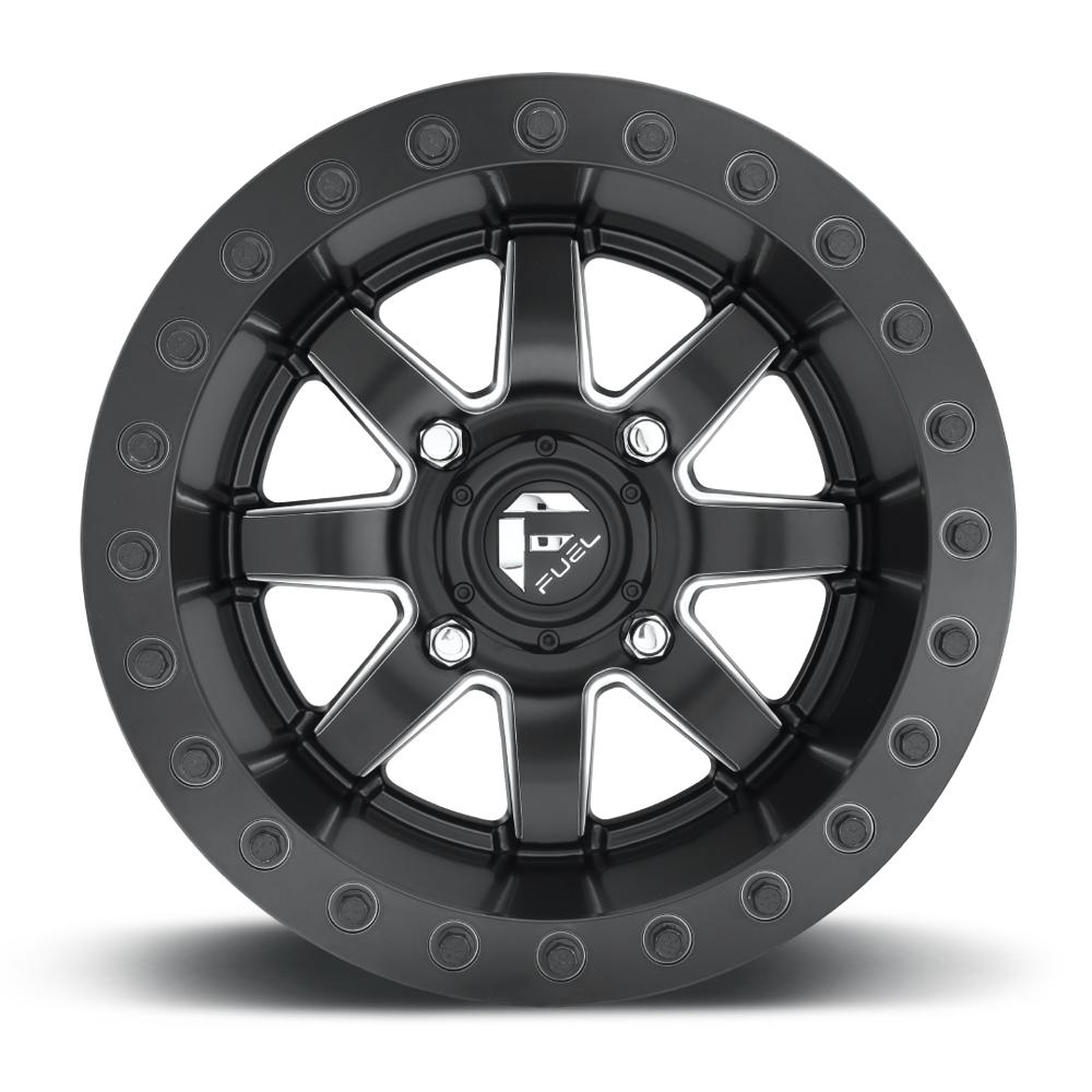 14" Fuel UTV D928 Maverick Beadlock 14x8 4x156 0mm Matte Black Wheel ATV Rim