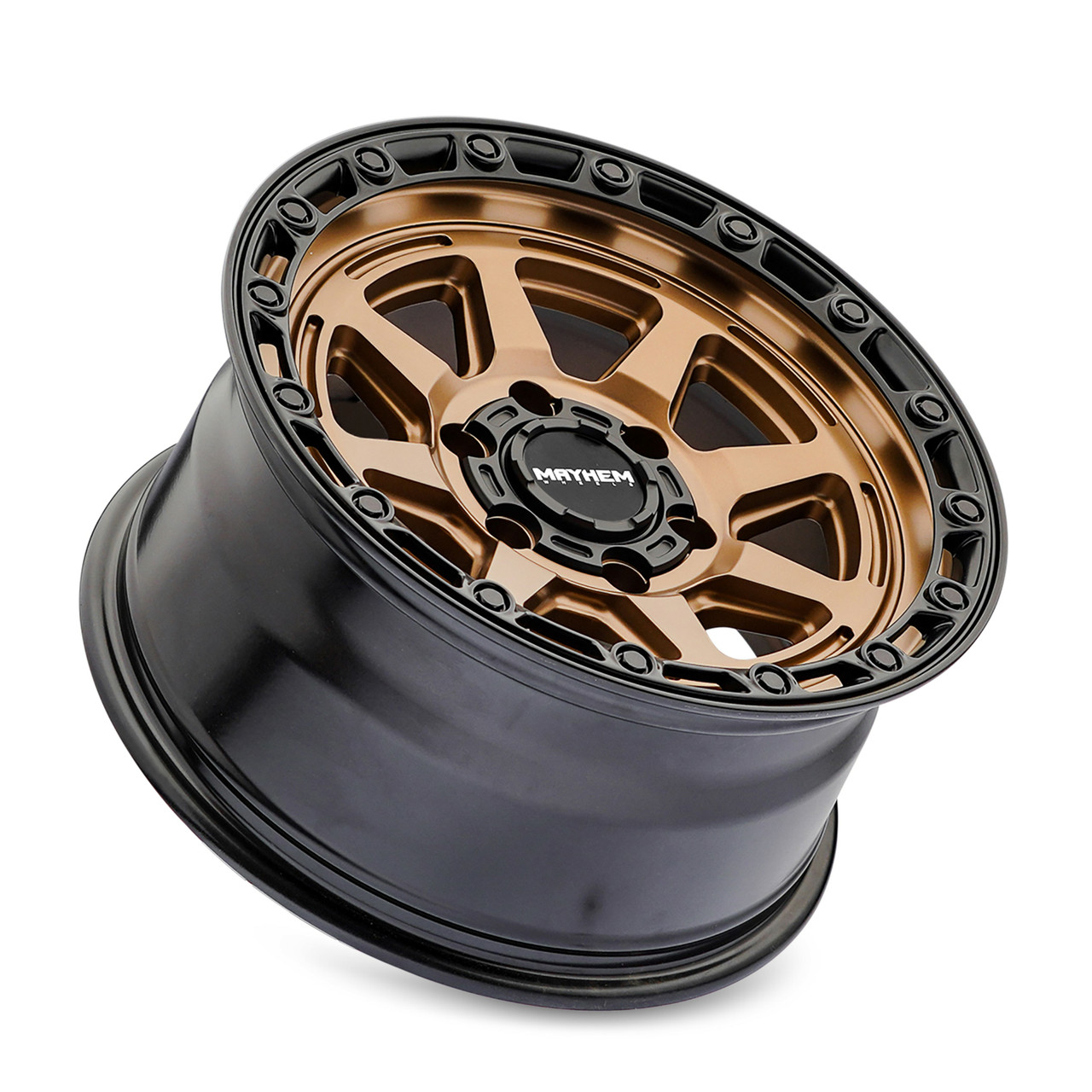 17" Mayhem Ridgeline Satin Bronze 17x8.5 Wheel 6x5.5 Rim 6mm For Chevy
