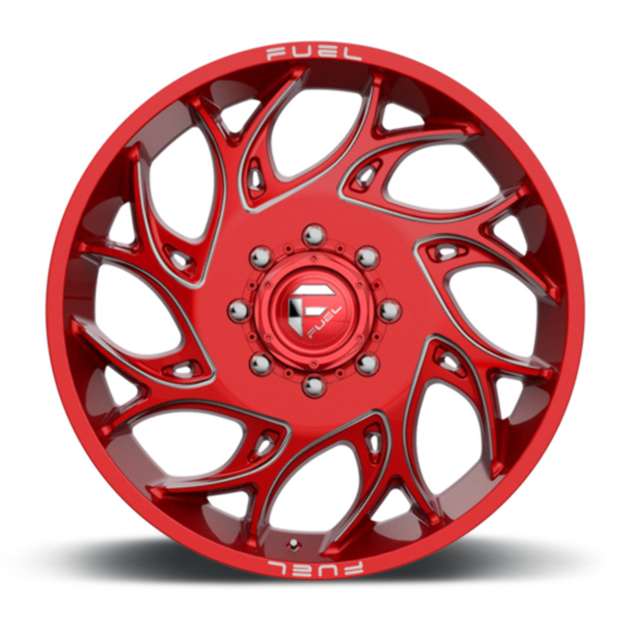 Fuel 1PC D742 Runner 20x8.25 8x6.5 Candy Red Milled Wheel 20" 105mm Rim