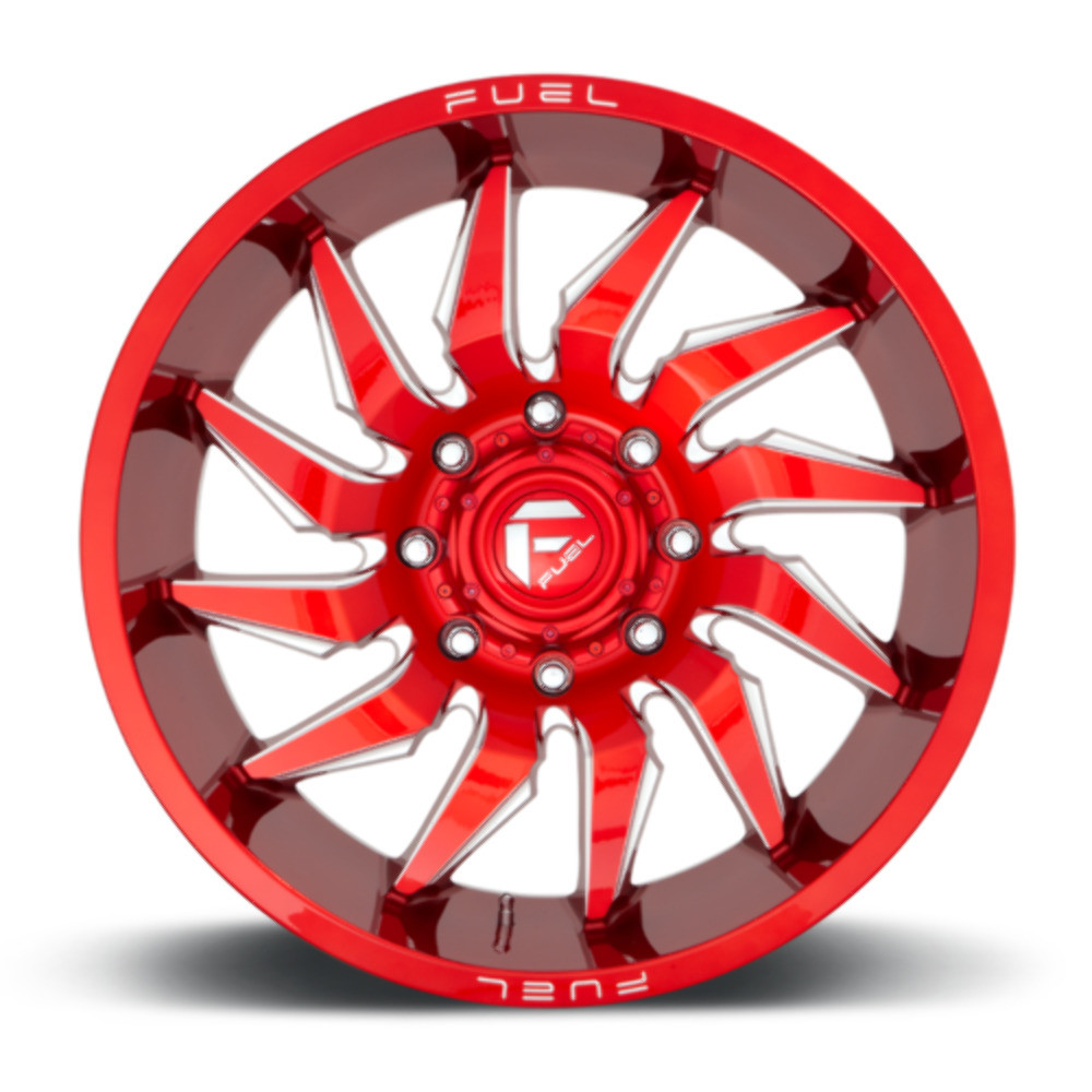 20" Fuel 1PC D745 Saber 20x10 Candy Red Milled 5x5 Wheel -18mm Rim