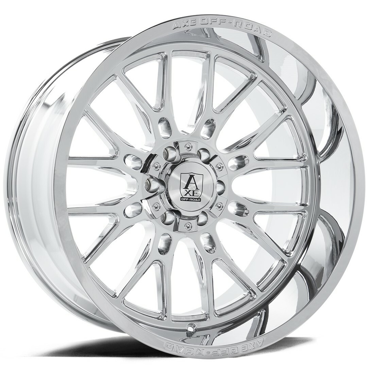 Set 4 24" Axe Wheels Atlas Chrome 24x12 Wheels 8x170 -44mm Lifted For Ford Rims