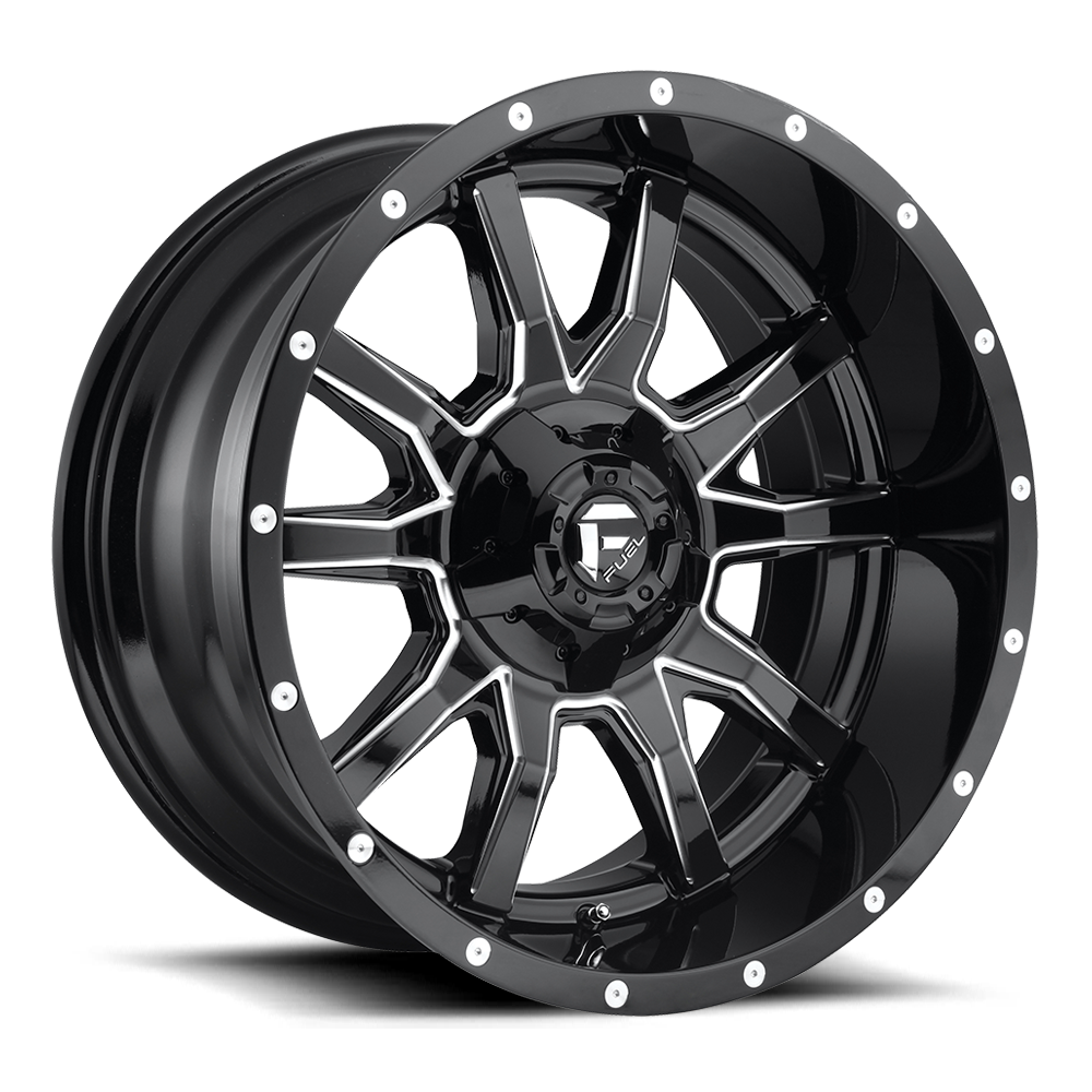 Fuel 1PC D627 Vandal 20x9 5x5.5 5x150 Gloss Black Milled Wheel 20" 20mm Rim