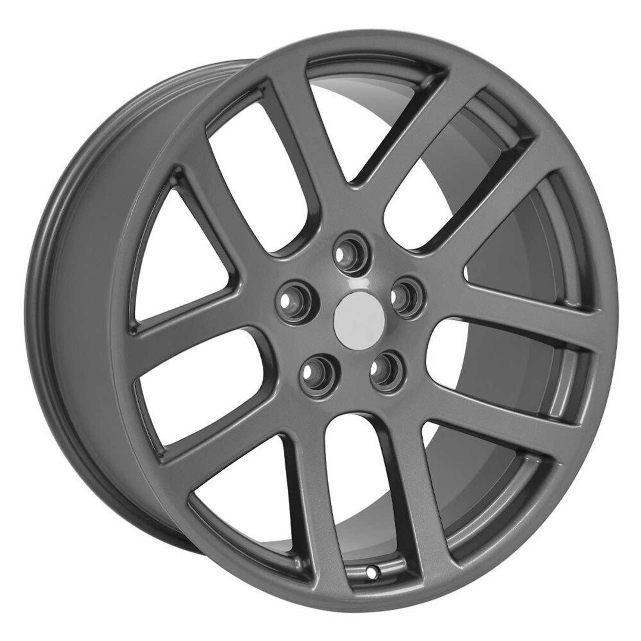 Set 4 22" OE Wheels DG51 Gunmetal 22x10 Wheels 5x5.5 Rims 25mm For Ram Chrysler