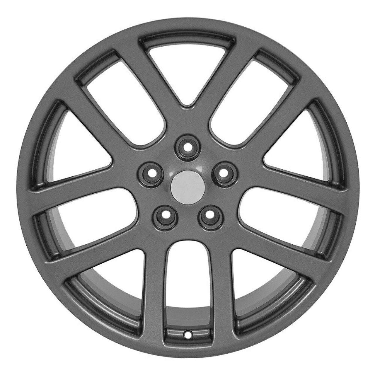 Set 4 22" OE Wheels DG51 Gunmetal 22x10 Wheels 5x5.5 Rims 25mm For Ram Chrysler