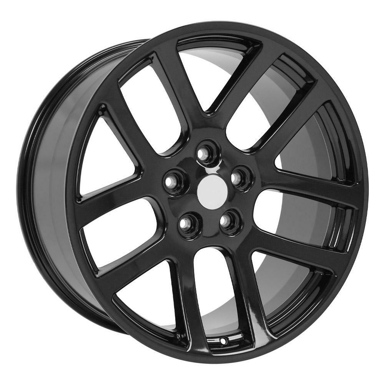 Set 4 22" OE Wheels DG51 Gloss Black 22x10 Wheels 5x5.5 Rims 25mm For Ram Dodge