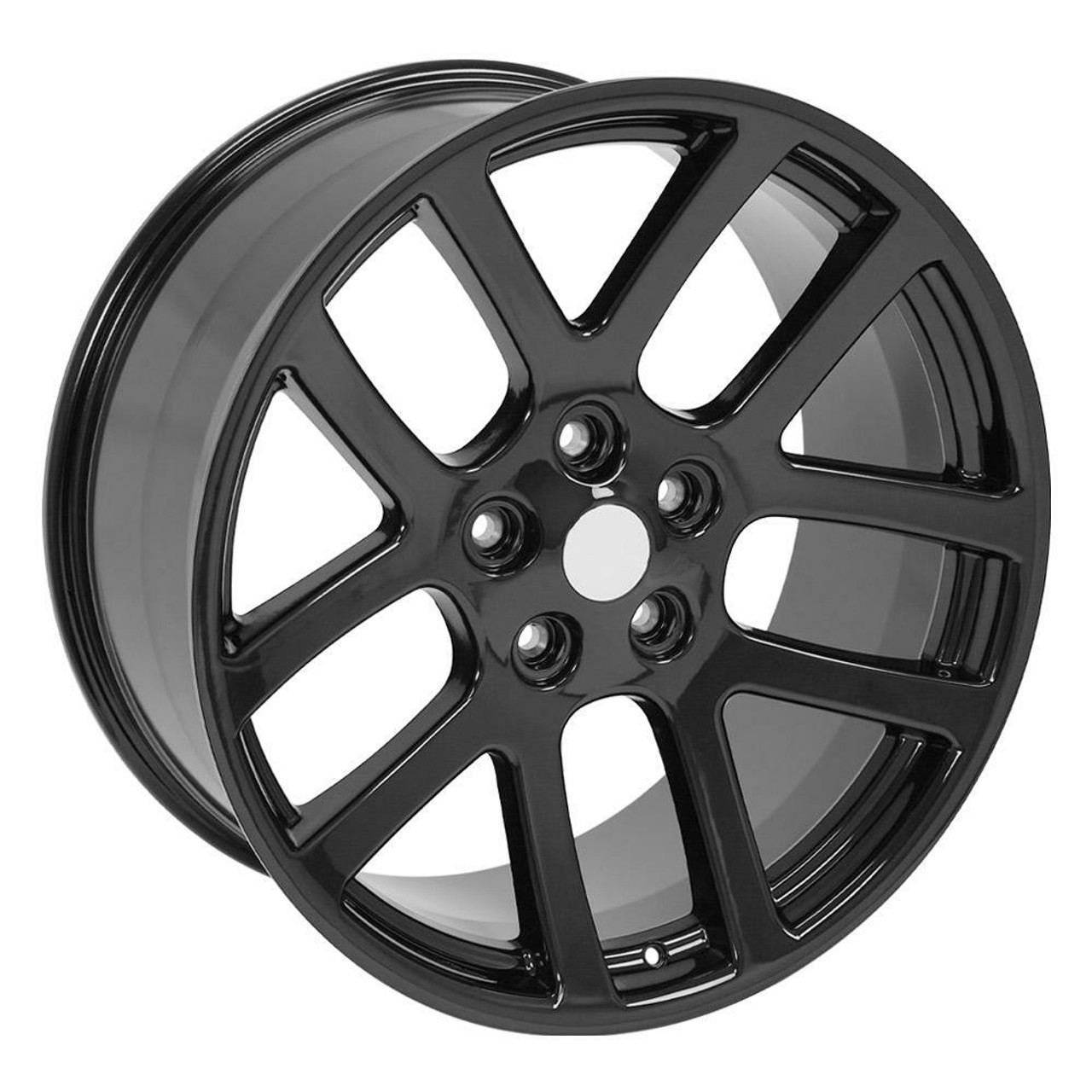 Set 4 22" OE Wheels DG51 Gloss Black 22x10 Wheels 5x5.5 Rims 25mm For Ram Dodge