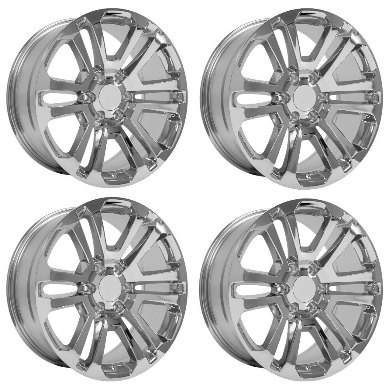 Set 4 20" OE Wheels CV99 Chrome 20x9 Wheels 6x5.5 Rims 31mm For Chevy GMC
