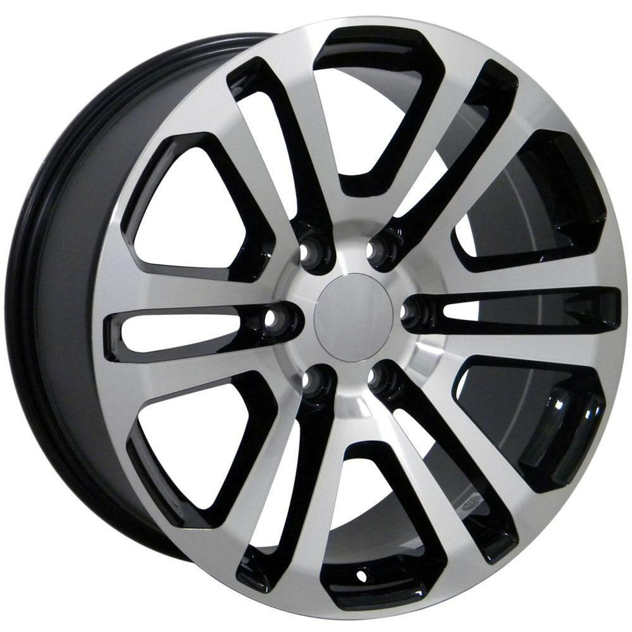 Set 4 20" OE Wheels CV99 Black Machined 20x9 Wheels 6x5.5 Rim 31mm For Chevy GMC