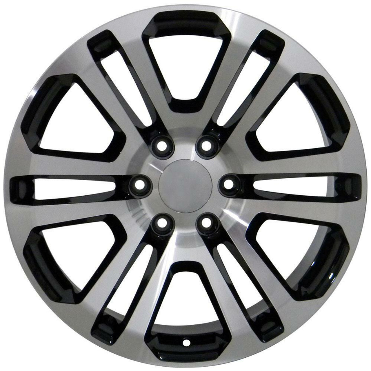 Set 4 20" OE Wheels CV99 Black Machined 20x9 Wheels 6x5.5 Rim 31mm For Chevy GMC