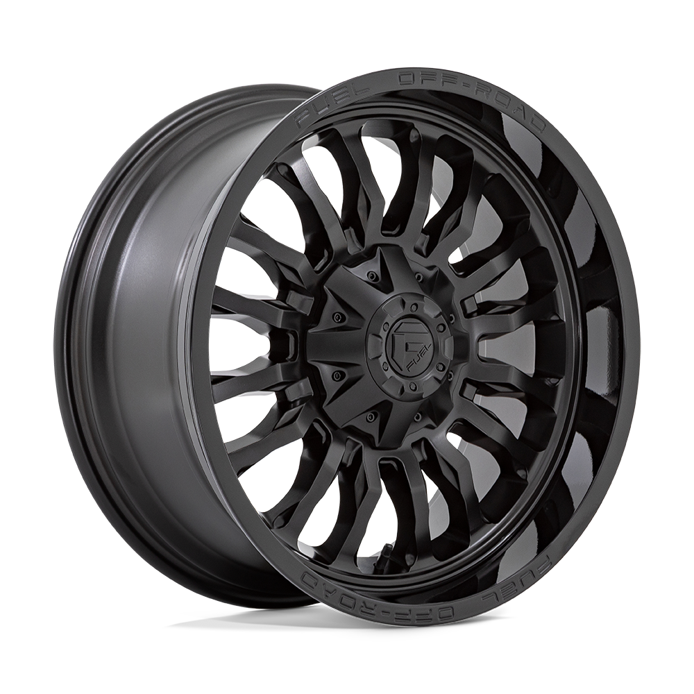 22" Fuel  D796 Arc 22x12 5x4.5 5x5 Matte Black Gloss Black Lip -44mm Truck Wheel