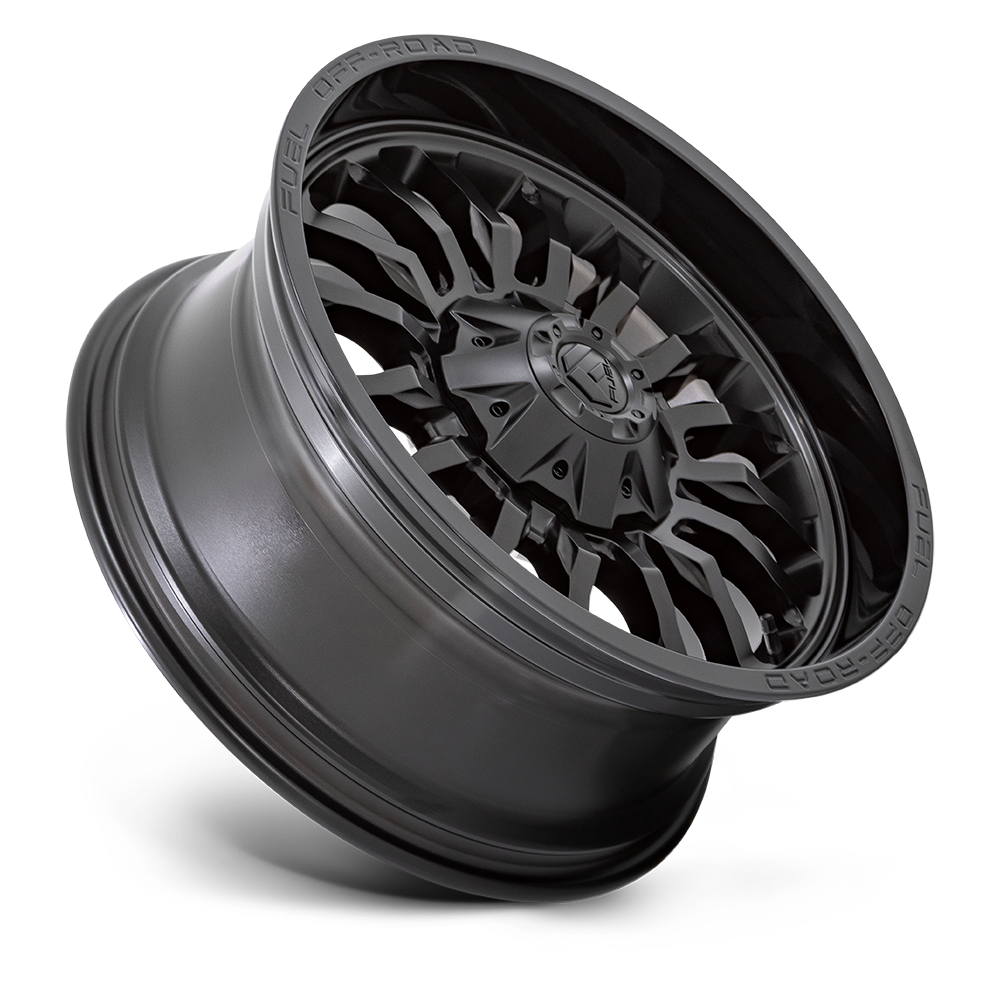 22" Fuel  D796 Arc 22x12 5x4.5 5x5 Matte Black Gloss Black Lip -44mm Truck Wheel