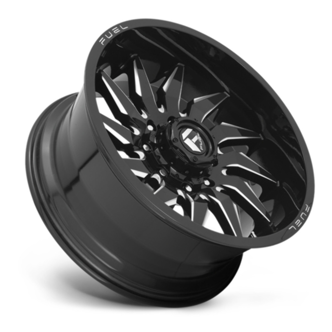 Fuel 1PC D744 Saber 20x9 5x5.0 Gloss Black Milled Wheel 20" 1mm Rim