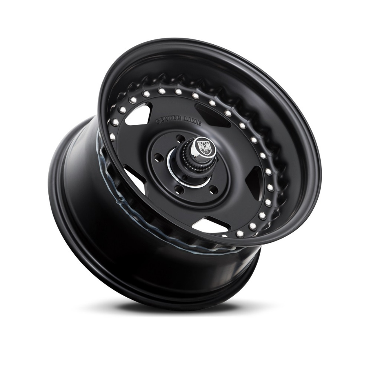 15" Center Line Convo Pro 2.0 Satin Black Center & Black Lip 15x7 5x4.5 -06mm