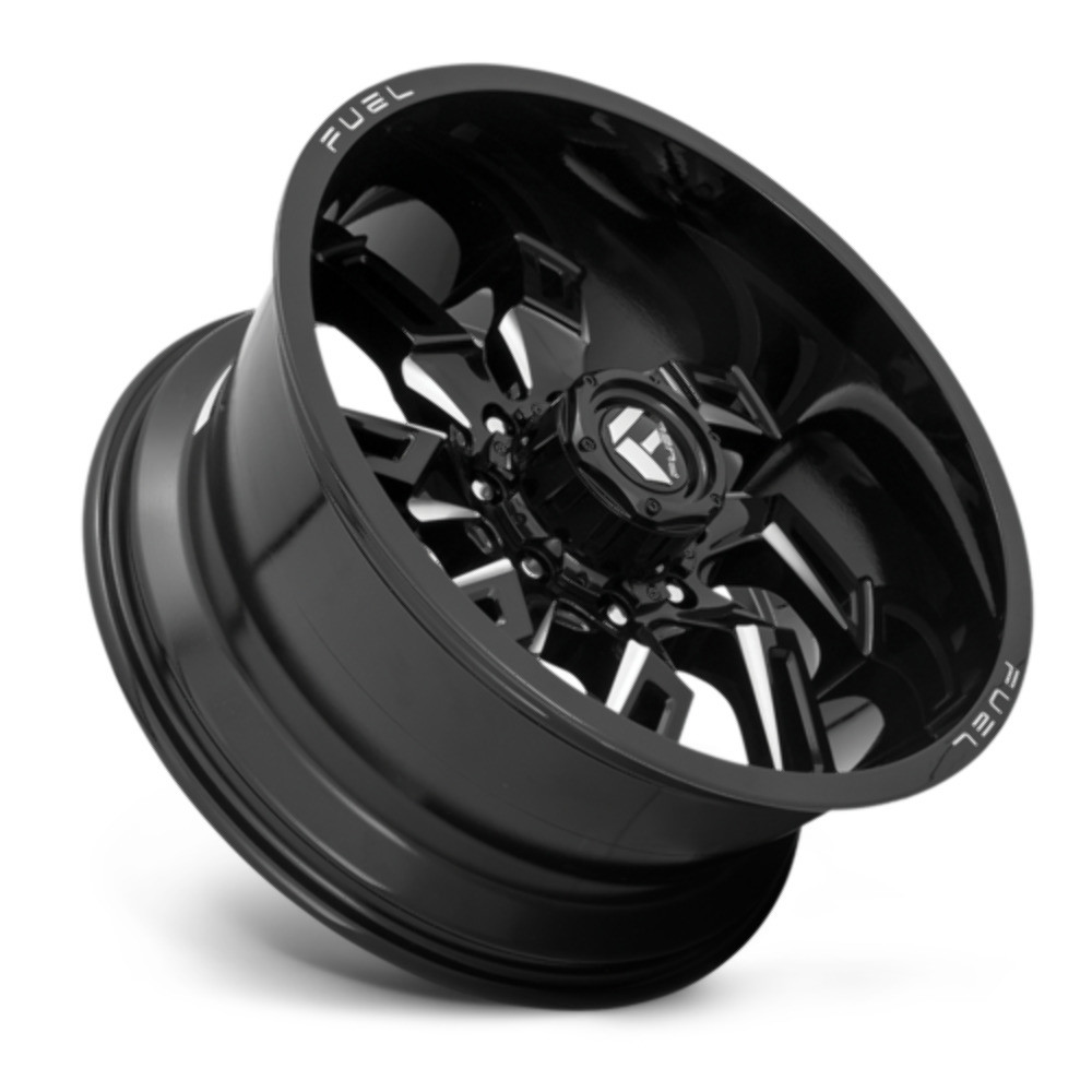 Fuel 1PC D747 Lockdown 20x10 8x180 Gloss Black Milled Wheel 20" -18mm Rim