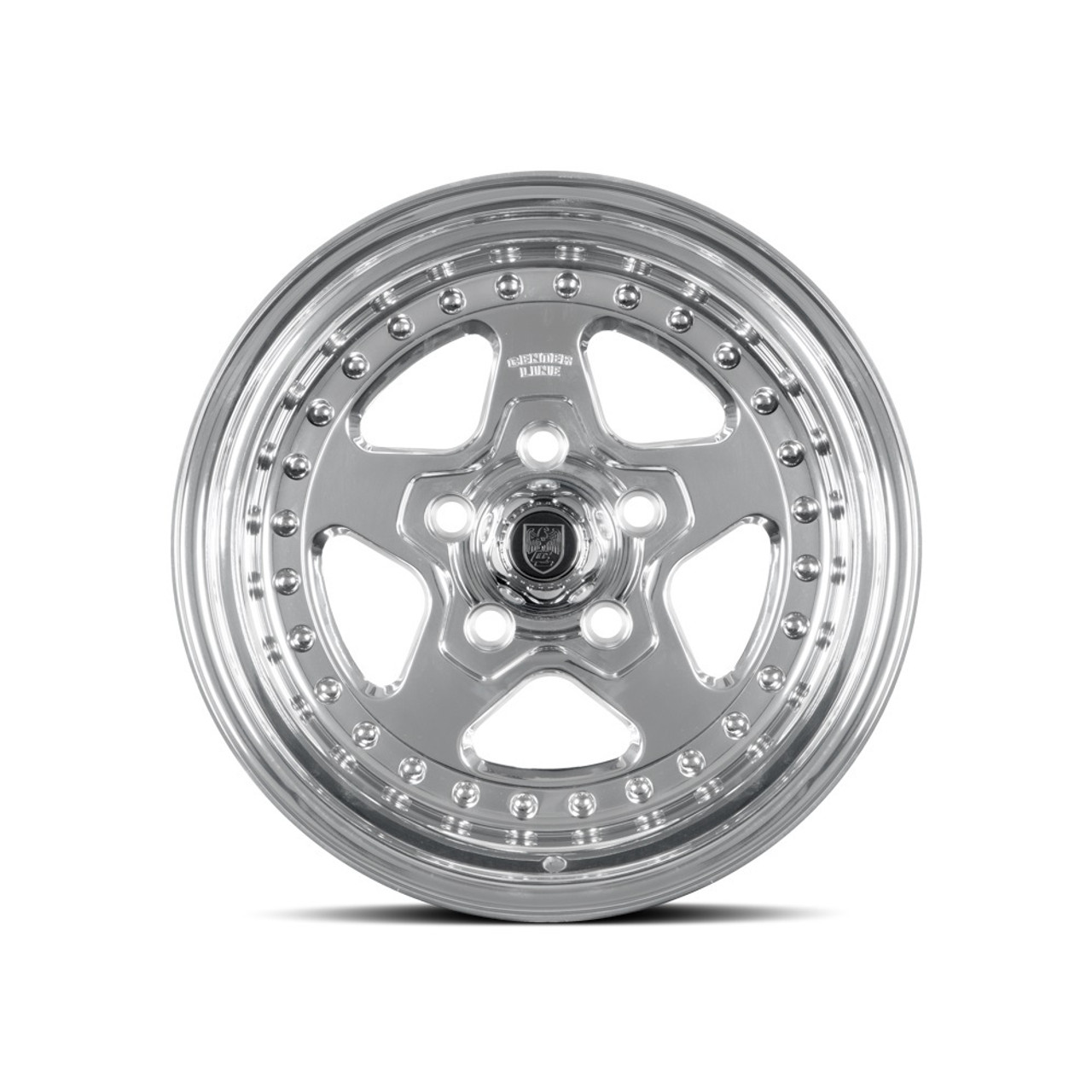 15" Center Line Telstar 2.0 Polish Center Polished Lip 15x7 Wheel 5x4.5 -06mm