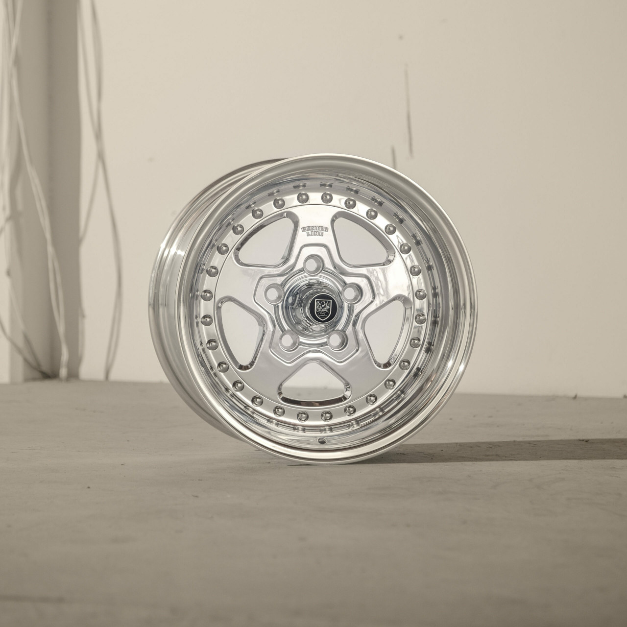 15" Center Line Telstar 2.0 Polish Center Polished Lip 15x7 Wheel 5x4.5 -06mm