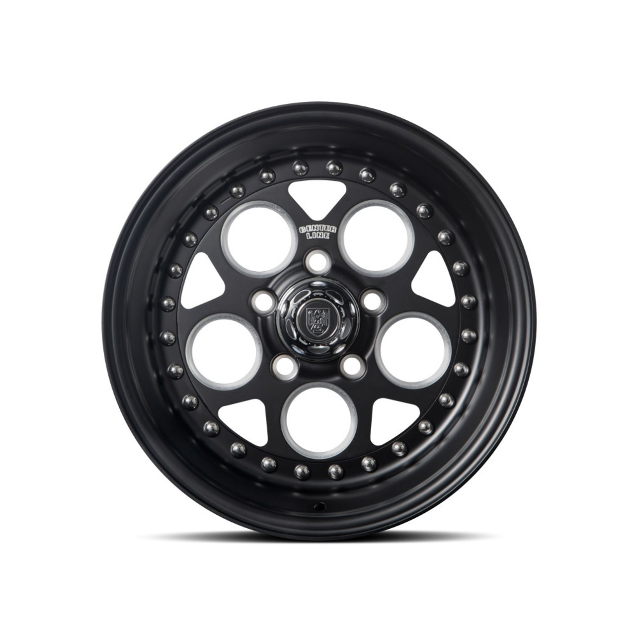 15" Center Line Rev 2.0 Satin Black Center Milled Windows 15x7 5x4.5 -06mm Wheel
