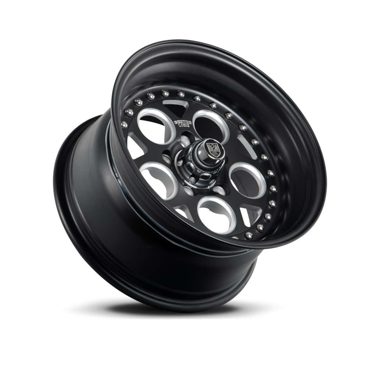 15" Center Line Rev 2.0 Satin Black Center Milled Windows 15x7 5x4.5 -06mm Wheel