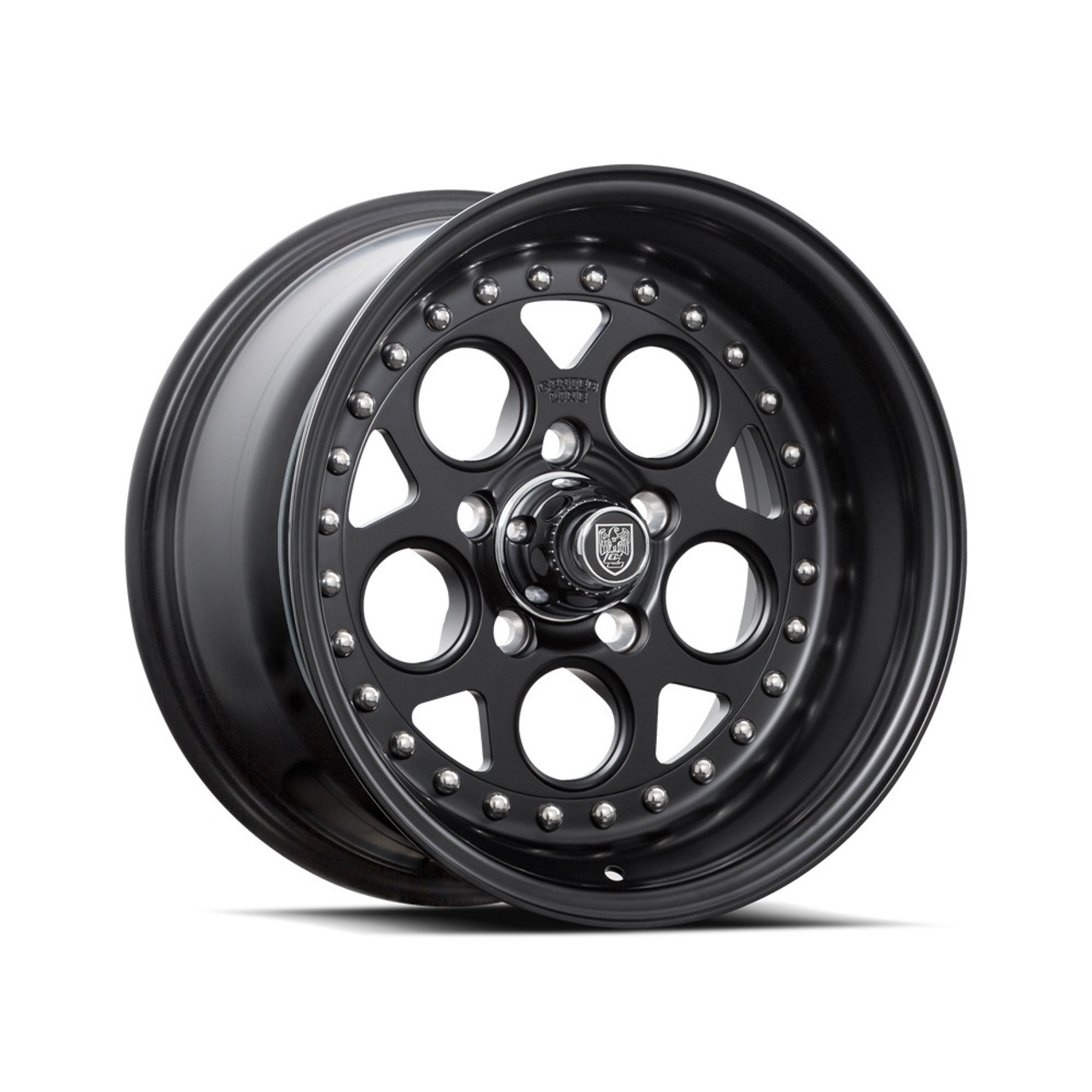 15" Center Line Rev 2.0 Satin Black Center Satin Black Lip 15x7 5x4.75 -06mm Rim