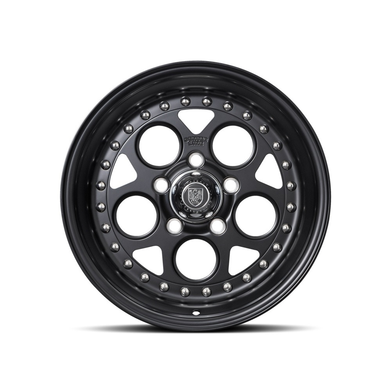 15" Center Line Rev 2.0 Satin Black Center Satin Black Lip 15x7 5x4.75 -06mm Rim