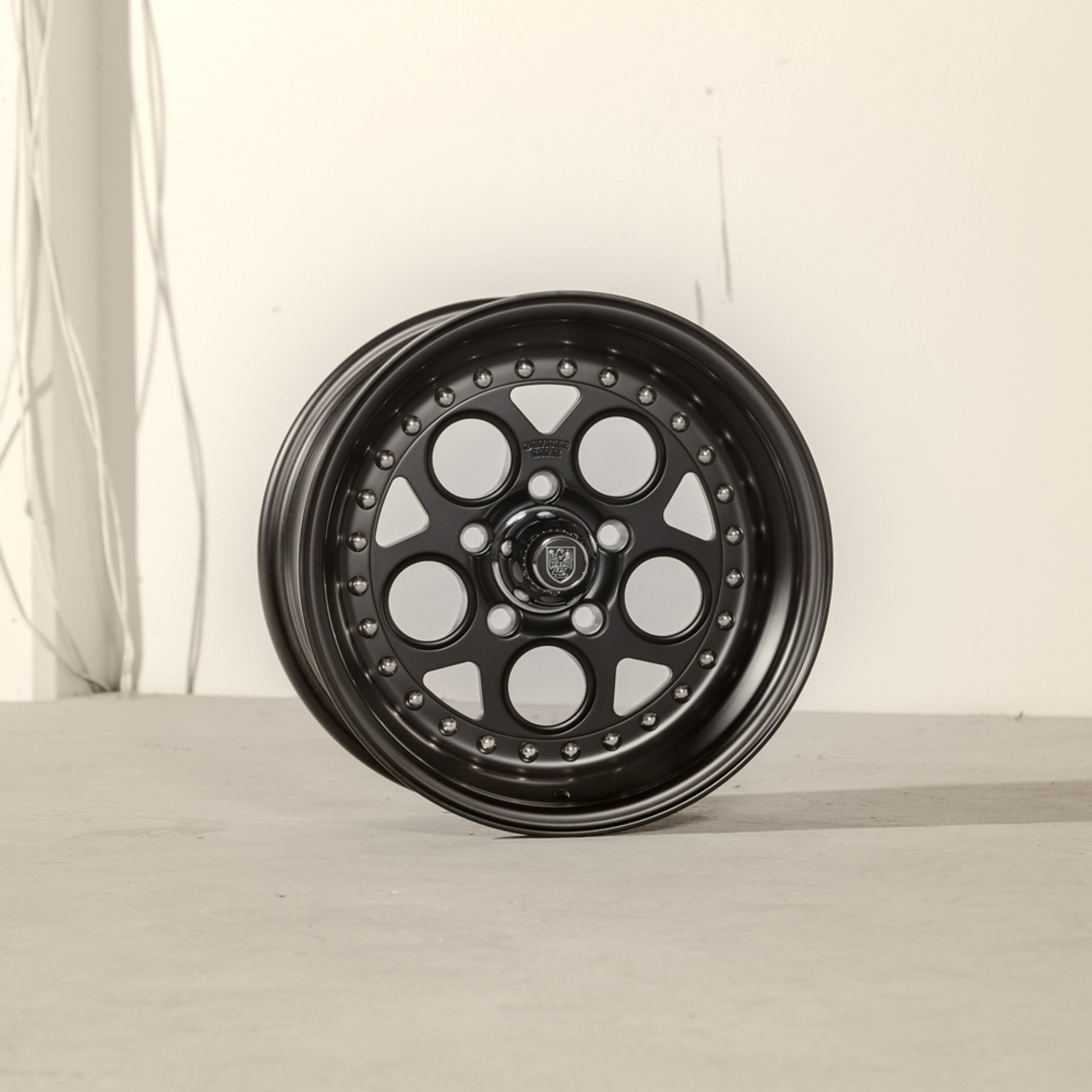 15" Center Line Rev 2.0 Satin Black Center Satin Black Lip 15x7 5x4.75 -06mm Rim