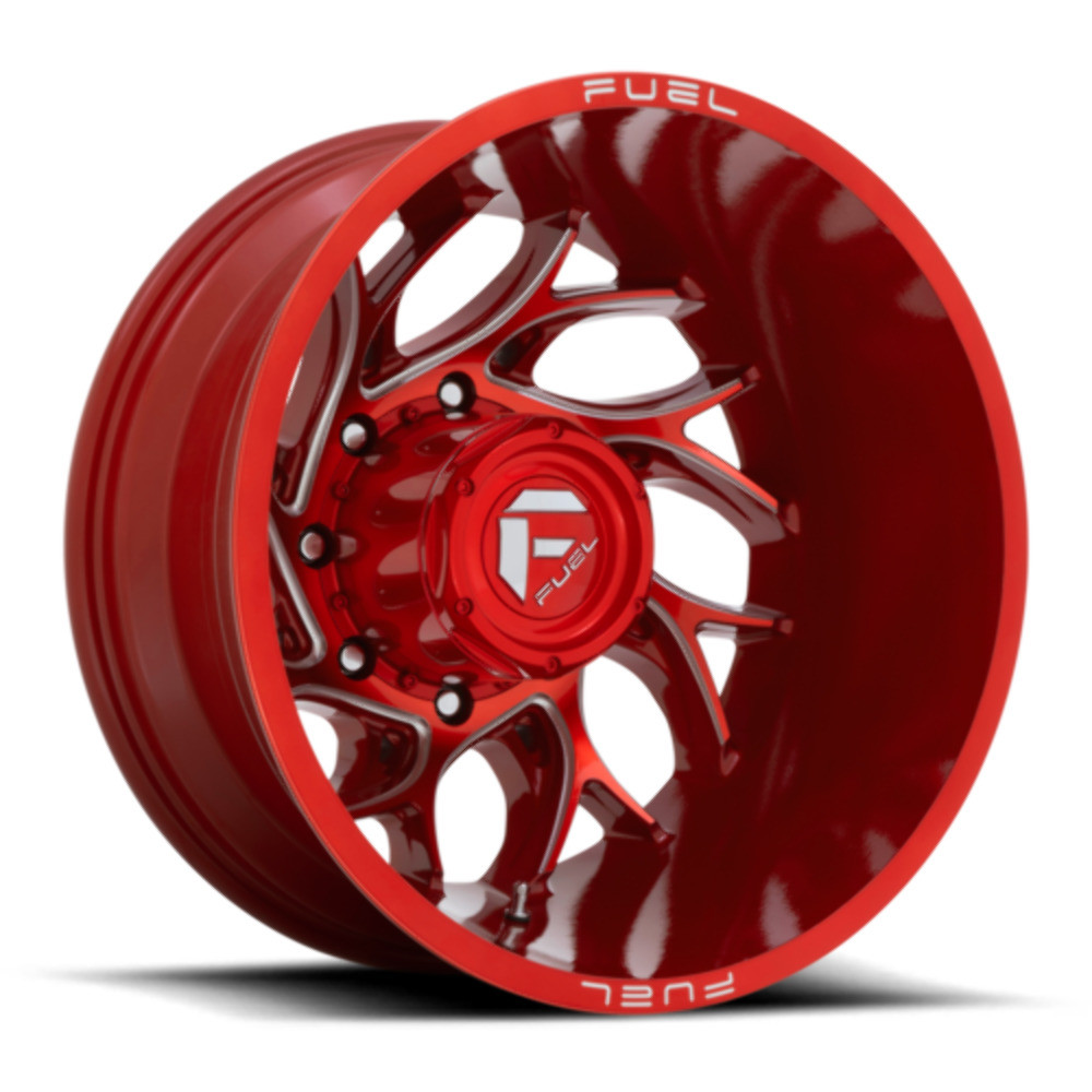 Fuel 1PC D742 Runner 20x8.25 8x6.5 Candy Red Milled Wheel 20" -240mm Rim
