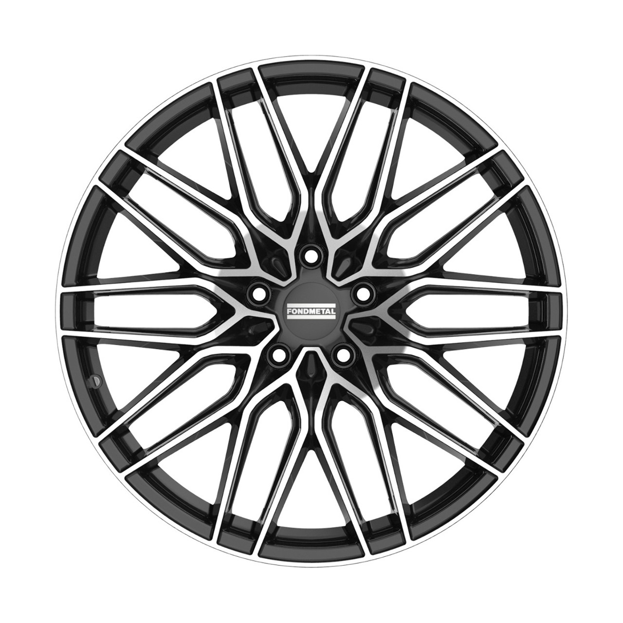 22" Fondmetal Cratos Gloss Black Machined 22x10 Wheel 5x130 36mm Rim