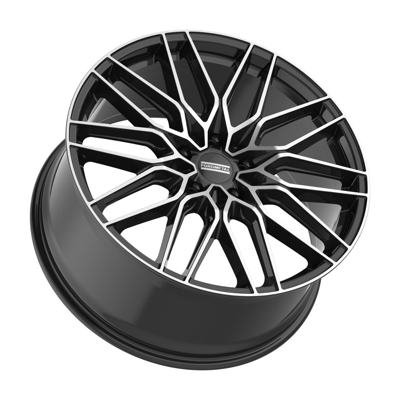 22" Fondmetal Cratos Gloss Black Machined 22x10 Wheel 5x130 36mm Rim
