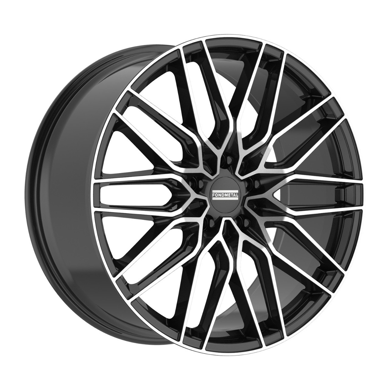 22" Fondmetal Cratos Gloss Black Machined 22x10 Wheel 5x112 31mm Rim