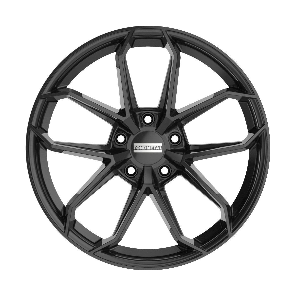 Set 4 20" Fondmetal Zelos Gloss Black 20x9 Wheels 5x112 26mm Rims