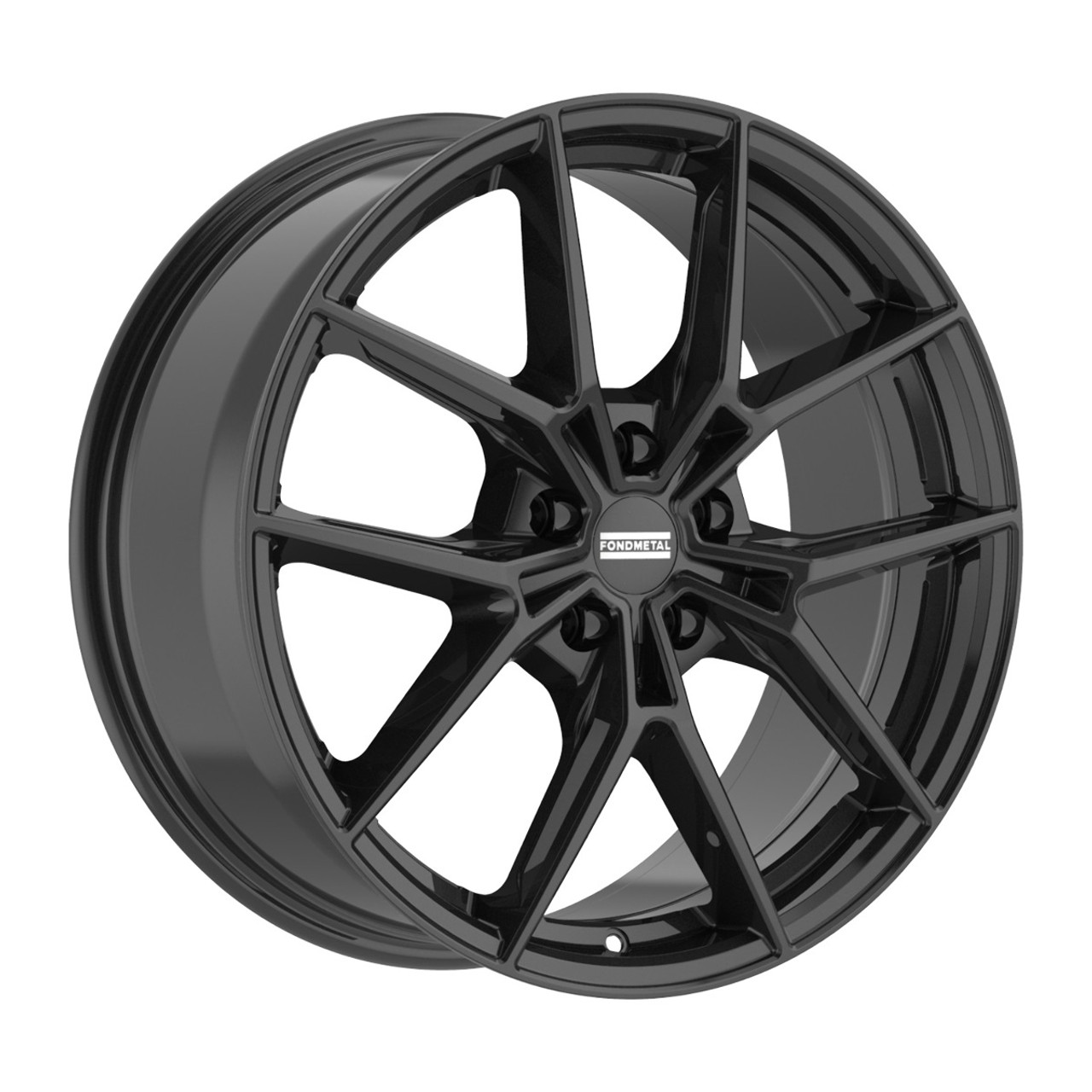 Set 4 18" Fondmetal Iupiter Gloss Black 18x8 Wheels 5x112 34mm Rims