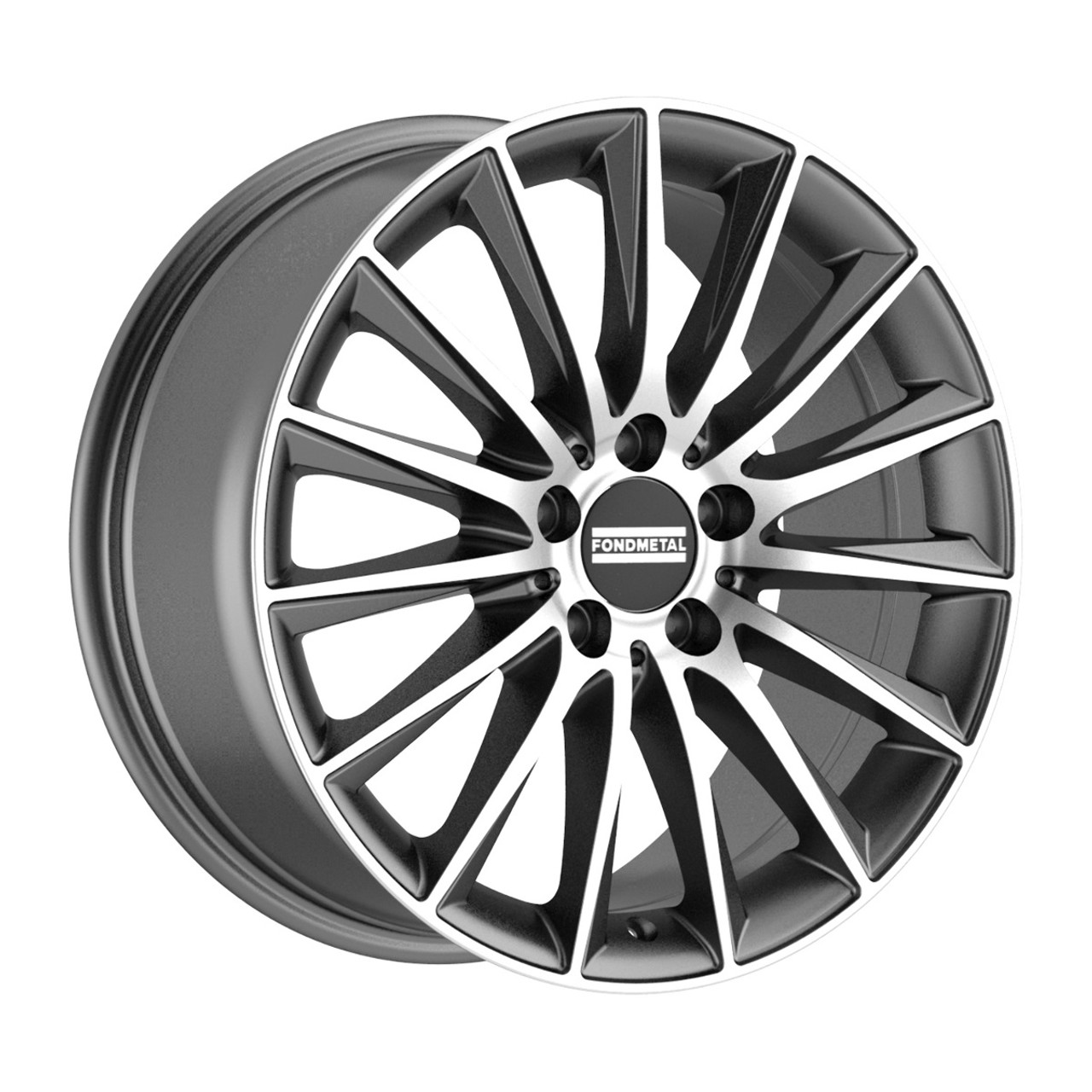 20" Fondmetal Aidon Gloss Titanium Machined 20x8.5 Wheel 5x112 50mm Rim