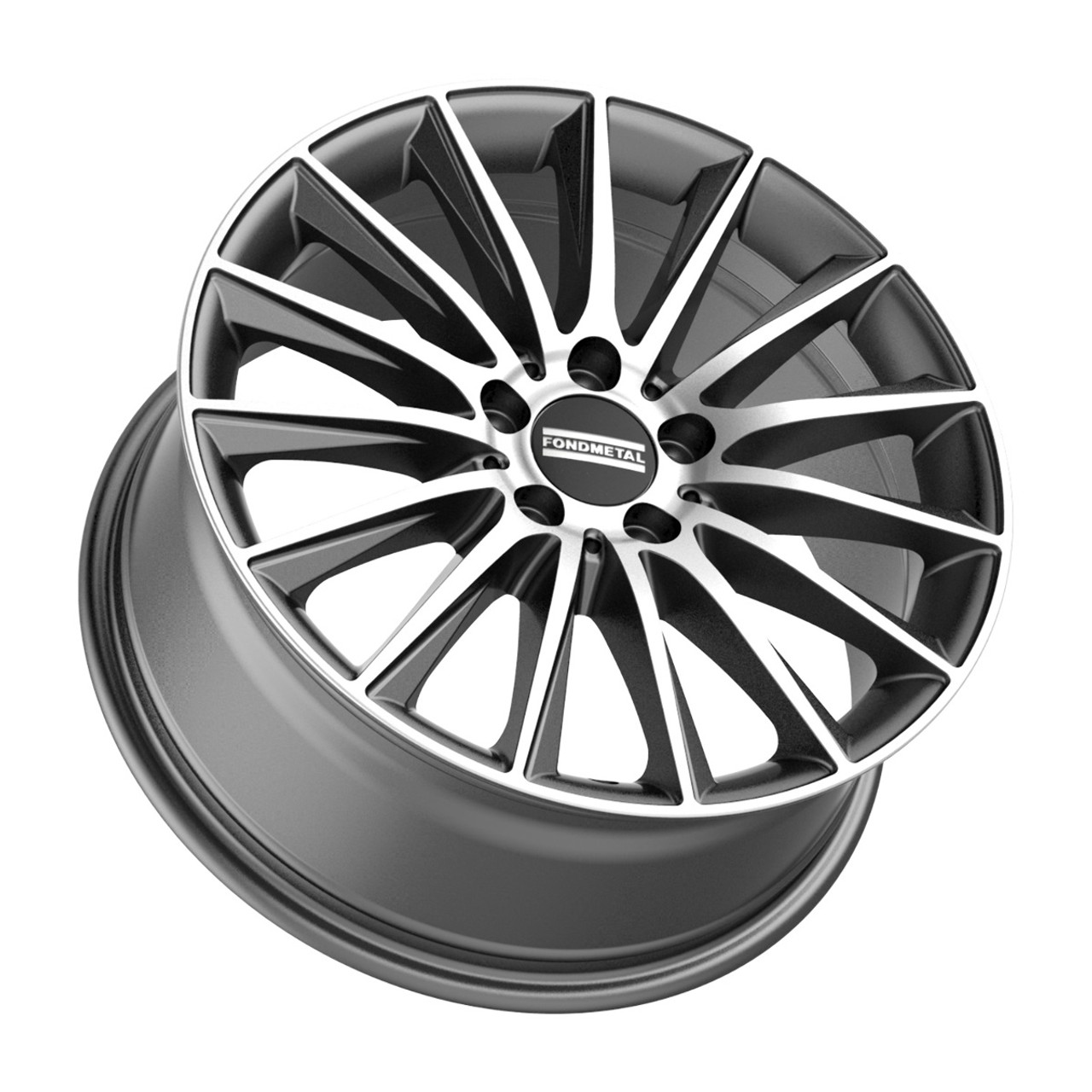 20" Fondmetal Aidon Gloss Titanium Machined 20x8.5 Wheel 5x112 50mm Rim