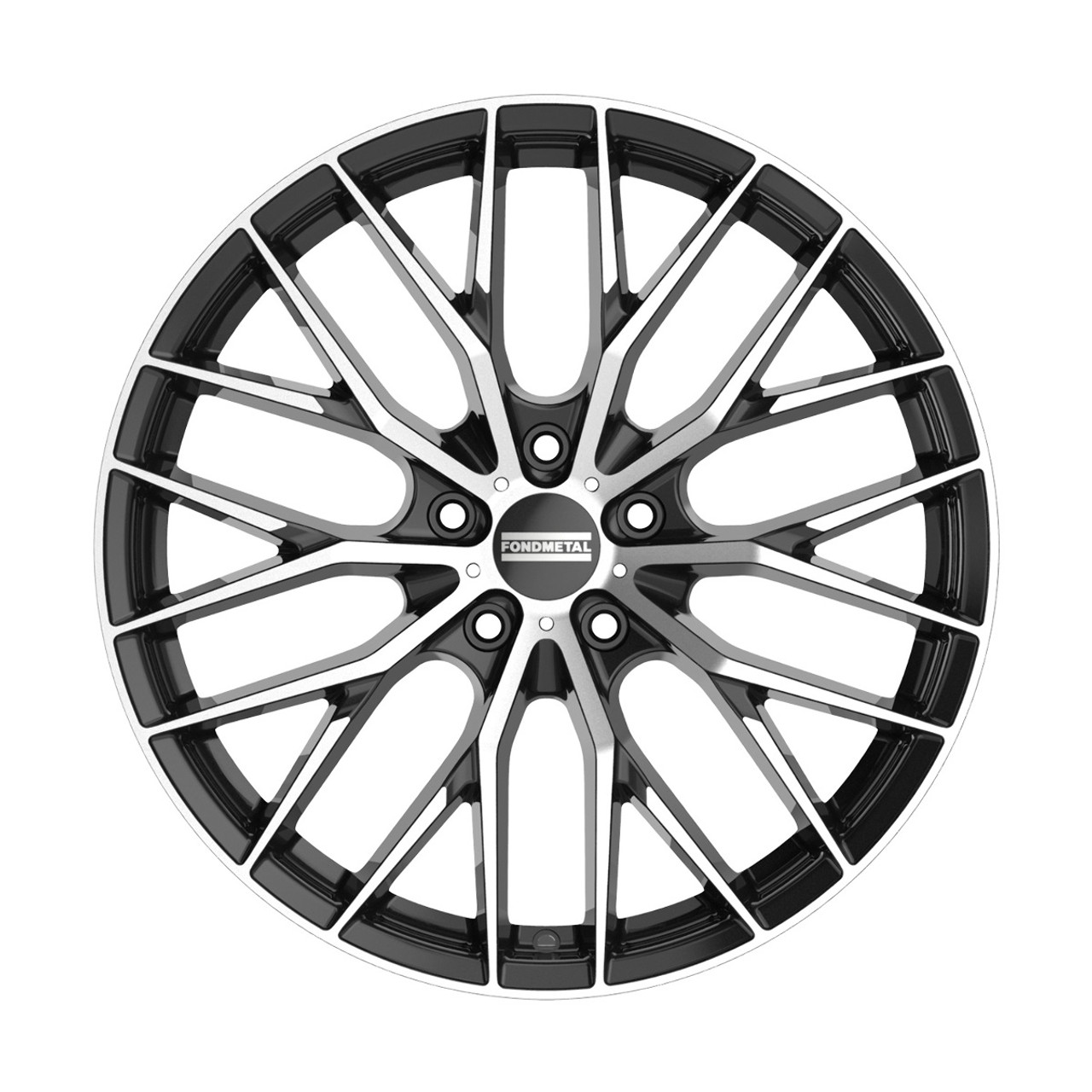 20" Fondmetal Makhai Gloss Black Machined 20x9 Wheel 5x112 40mm Rim
