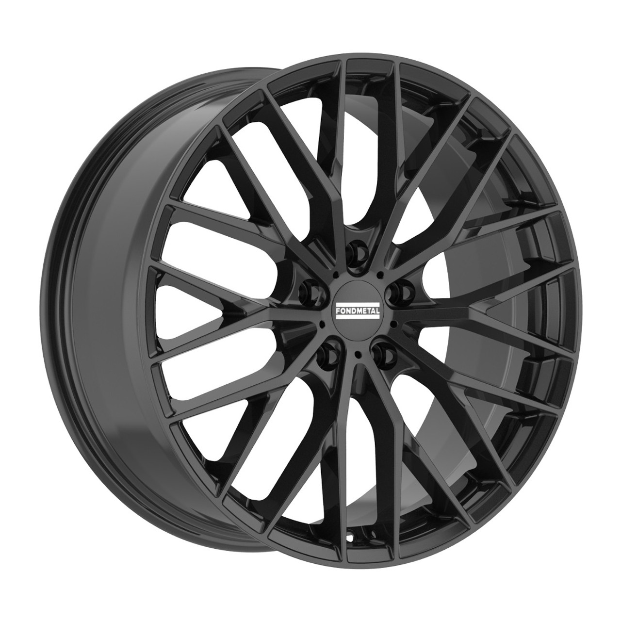Set 4 19" Fondmetal Makhai Gloss Black 19x8.5 Wheels 5x112 45mm Rims