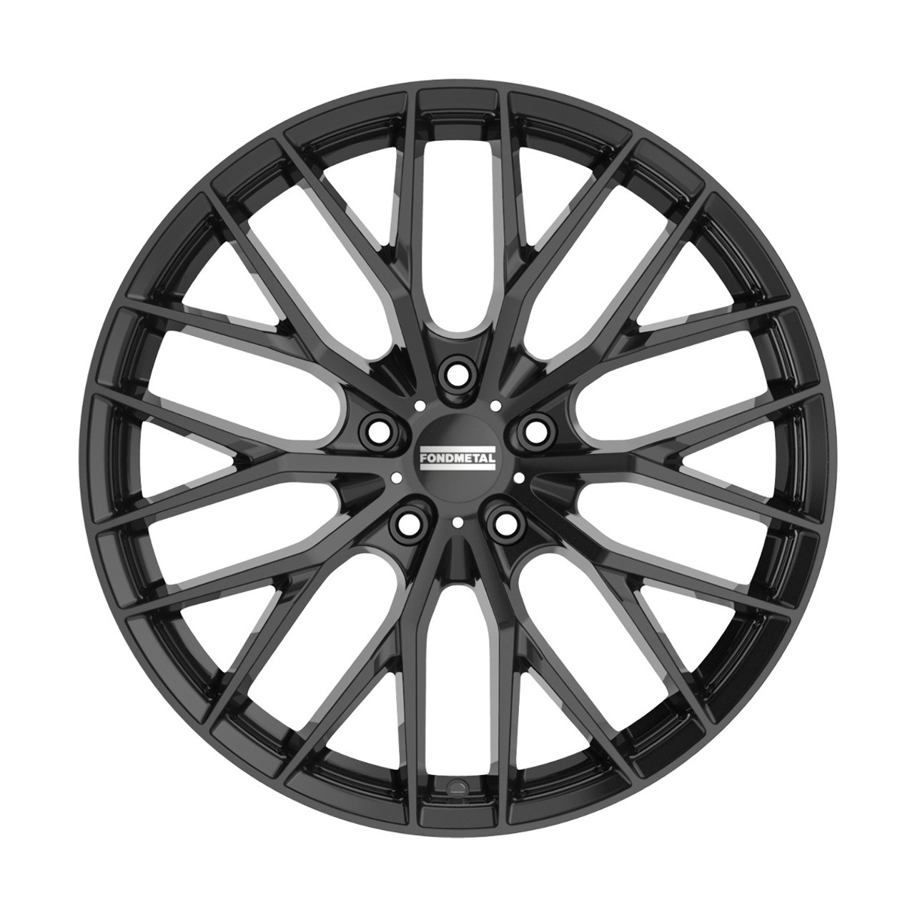Set 4 19" Fondmetal Makhai Gloss Black 19x8.5 Wheels 5x112 45mm Rims