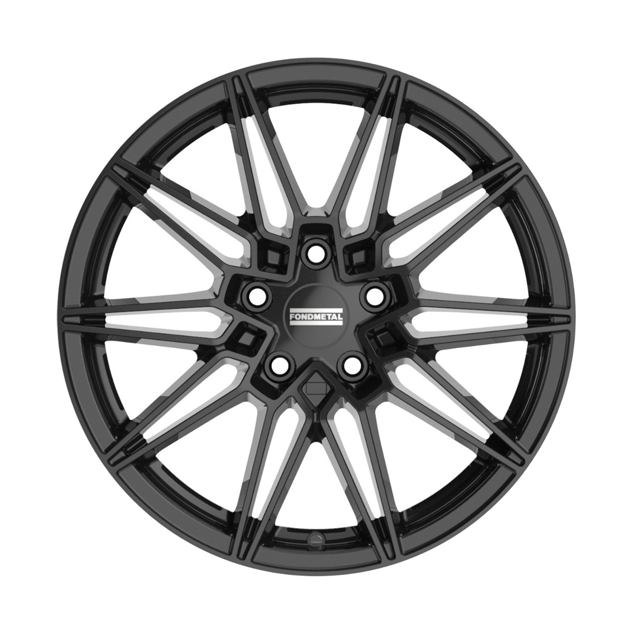 Set 4 20" Fondmetal Thoe Gloss Black 20x8 Wheels 5x112 26mm Rims