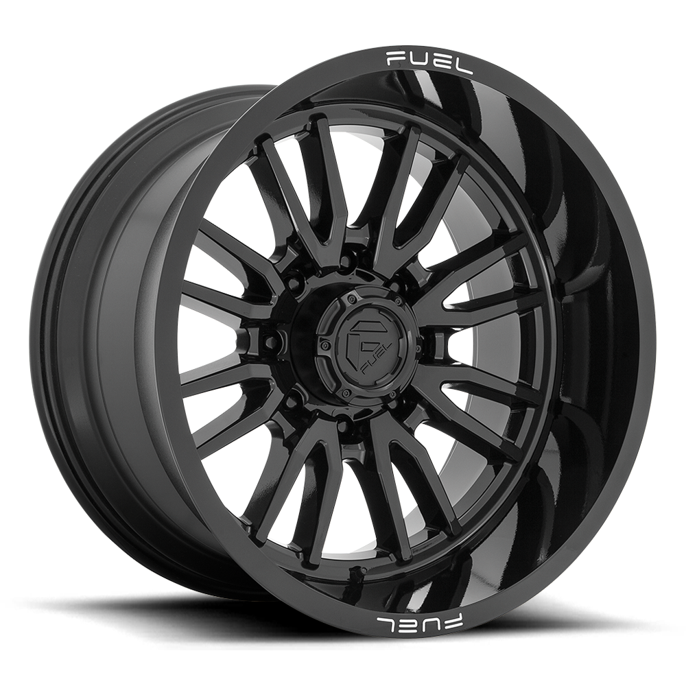 22" Fuel D760 Clash 22x12 8x6.5 Gloss Black Wheel -44mm For Chevy GMC Ram Ford