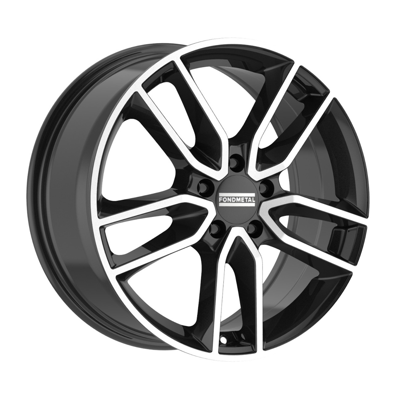19" Fondmetal Koros Gloss Black Machined 19x8 Wheel 5x112 38mm Rim