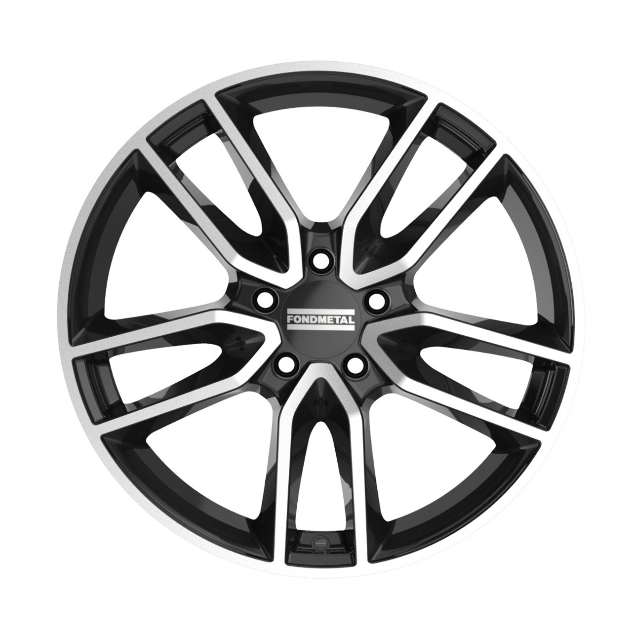 18" Fondmetal Koros Gloss Black Machined 18x8 Wheel 5x112 48mm Rim